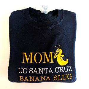 UC Santa Cruz Mom Navy Sweatshirt with Banana Slug Size M Never Worn